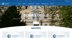 Desktop Screenshot of gimnazija-karlovac.hr